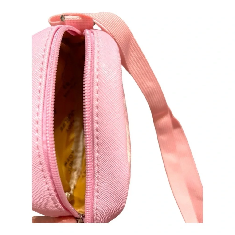 Hello Kitty Crossbody Purse - Pink Gingham Heart Design